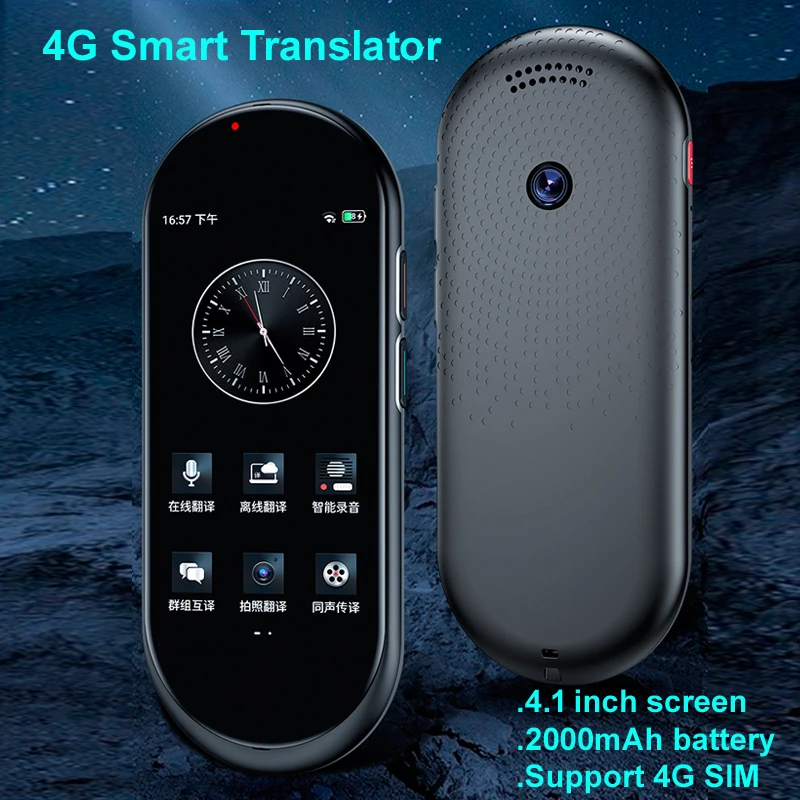 A10-2023 Best Language English Transtor Online Offline Photo Translate Portable Translator Device Support 4G Interpreter Device