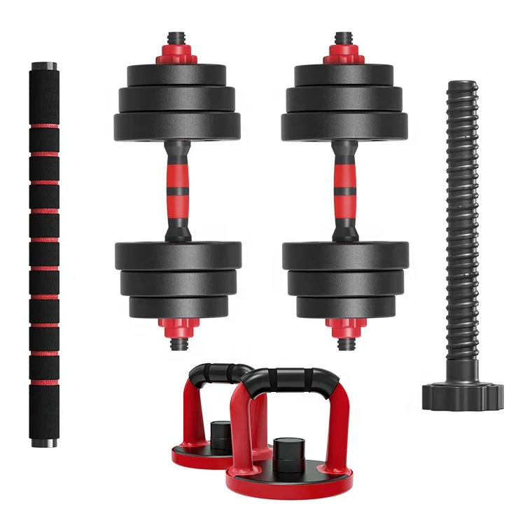 Wholesale Home Gym Fitness Equipment dumbbells adjustable 90lbs Cement Pair Adjustable Custom dumbbell set 10 kg