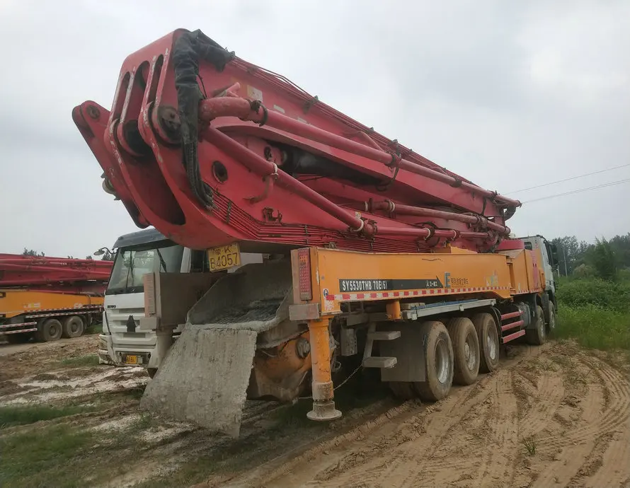 70M concrete pump origin China used truck-mounted concrete pumps for sale