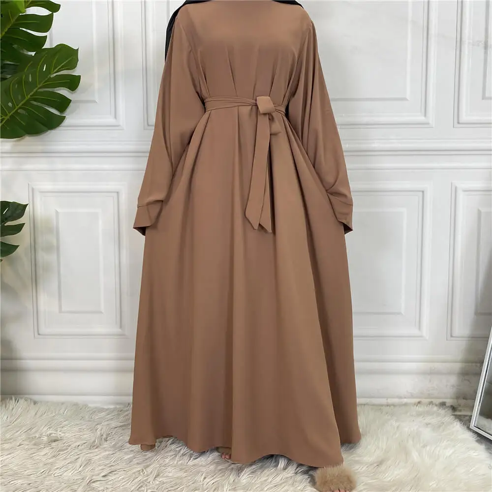 2022 Amazon Best Seller Maxi Long Sleeve Middle East Arabic Islamic Clothing Robe Women Modest Abaya Muslim Dress For Ladies