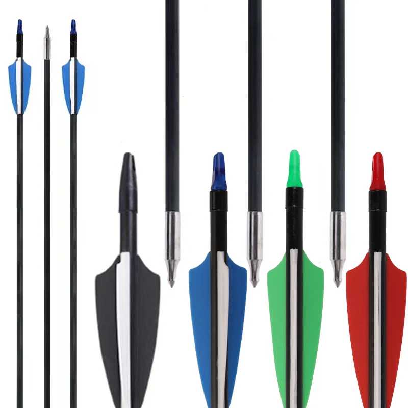 Portable Outdoor shooting outsourcing fixed arrowhead recurve bow 7mm target arrow for archery bow practice