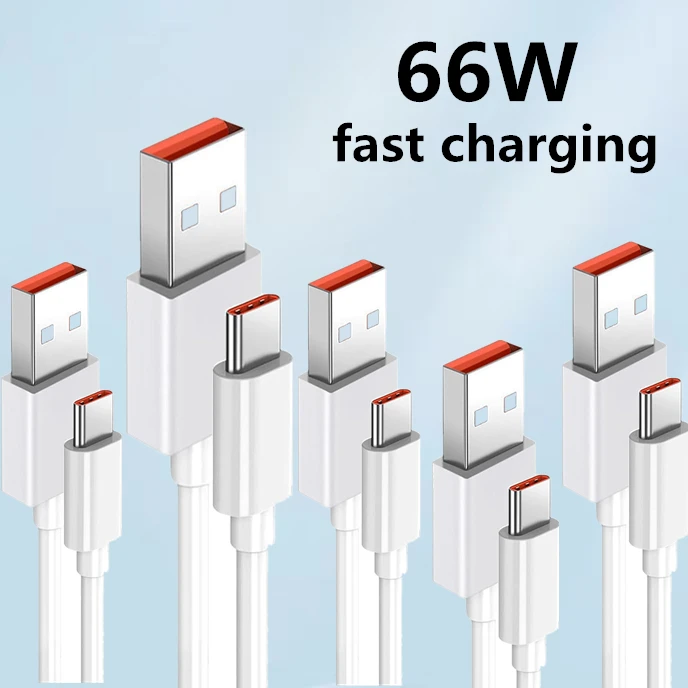 OEM type c fast charger cable 8pin micro tipo c cord data transfer 6A Fast Charging usb type c cable phone charger usb cable 66w