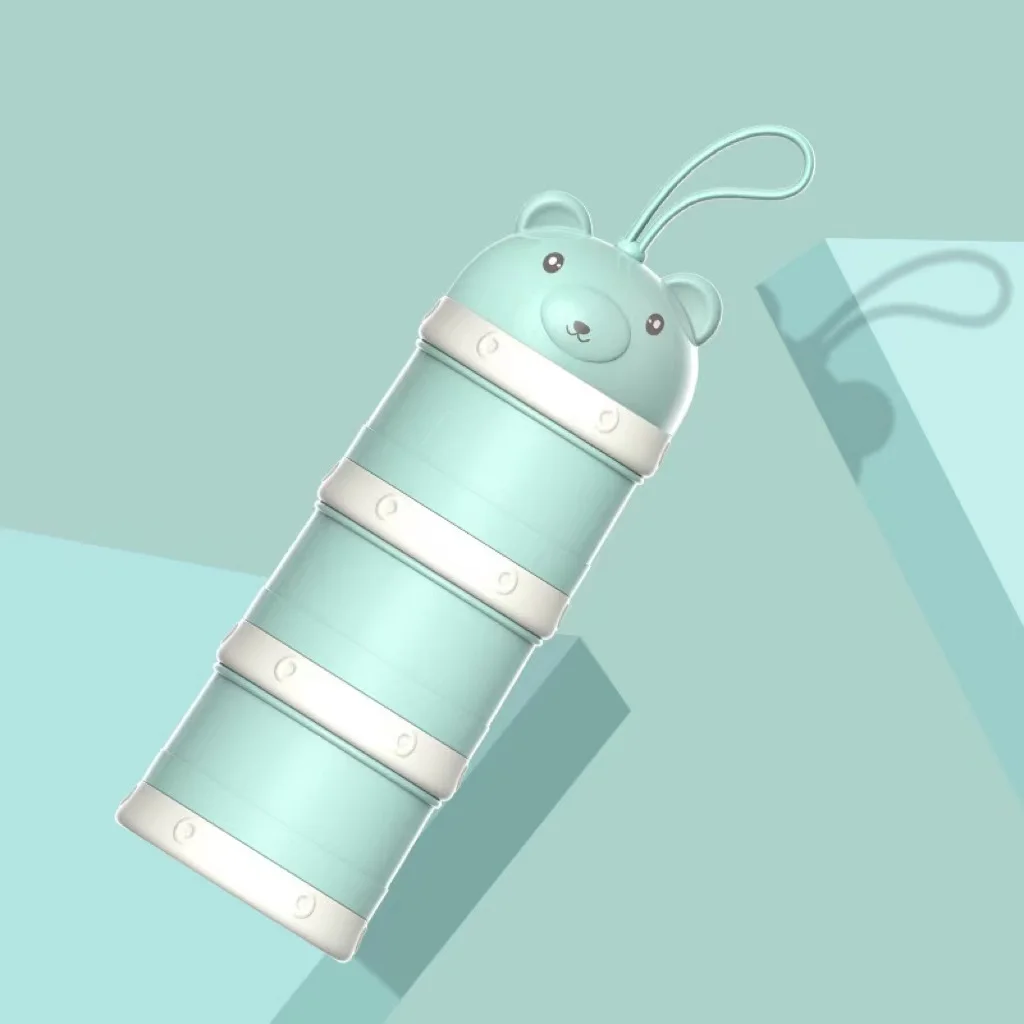 High Quality Baby supplies & products Bear Handle Food Storage Baby Formula Dispenser Portable Baby Milk Container Box