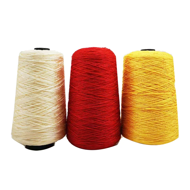 150D/8ply polypropylene crochet cords Knitting Hollow Dyed Polyester Braided Cord crochet embroidery thread For weaving Fringe