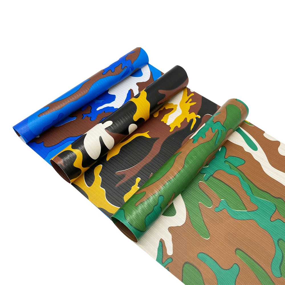 Customized size camouflage army pvc tarpaulin for covers