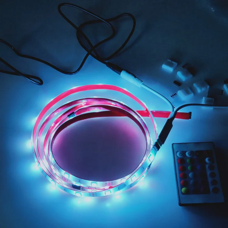 Hot-selling LED lights with patch power plug with remote control household bedroom living room lamp strip