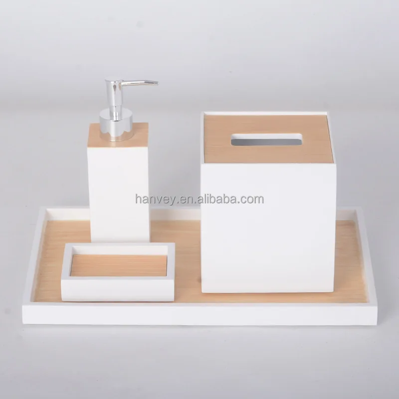 Custom Luxury five star Hotel separate empty pump bottle bathroom shampoo set resin ceramic bathroom amenities