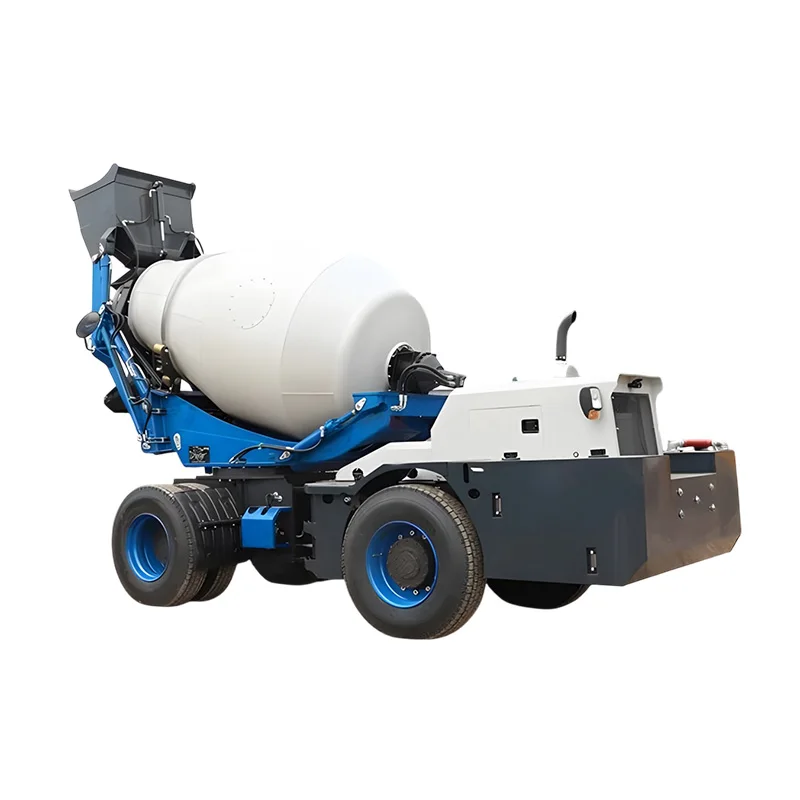 SINOMA Self Loading 4 Wheel Drive Dumper With Concrete Mixer Truck With 270 Degree Rotation