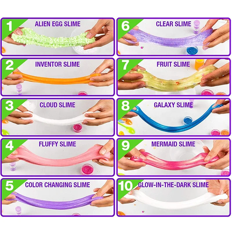  Slime Glue Flavor Edible Coloring Crystal Clay DIY toy set decompression