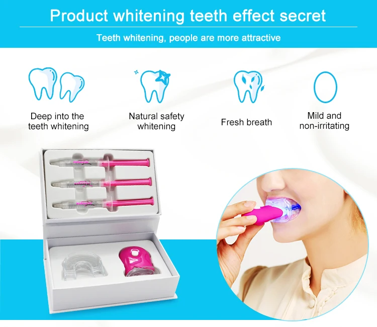 CE Approved Huaer Colorful Home Teeth Whitening Gel Kit For Your Confident Smile
