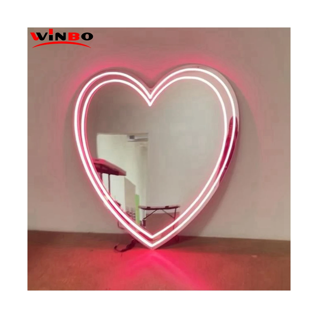 Winbo Personalized Led Sign Neon Custom Made Wall Mount Babe Mirror Acrylic Led Neon Sign