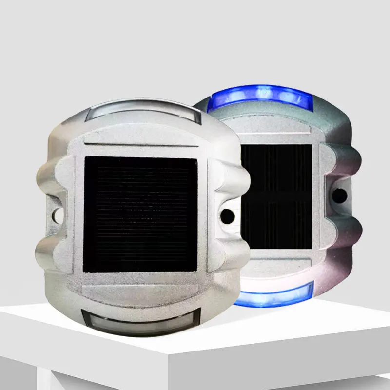 Best Selling IP68 Cast Aluminium Solar Road Stud Horseshoe Spike Top Traffic Safety Warning Light Direct Factory Sale