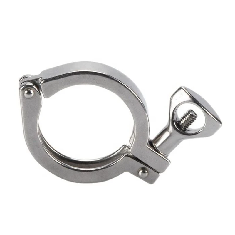 Custom Size Tri Clamp Clover Pipe Fitting SS304 Sanitary Stainless Steel 2' Tri Clamp Single Pin Clamp