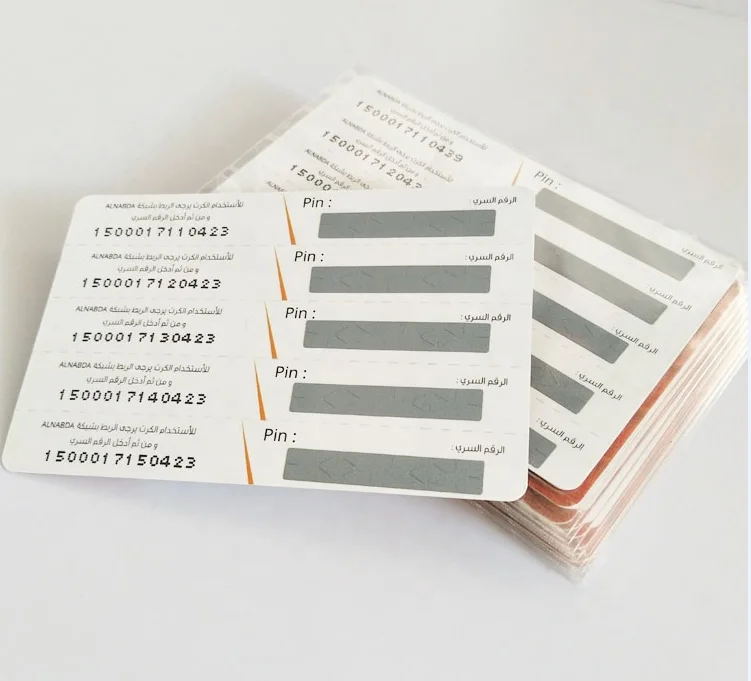 
Custom scratch off paper phone cards printing 