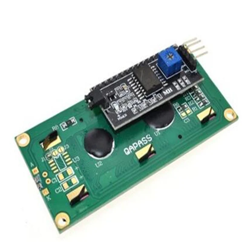 Blue Screen Yellow and green screen IIC/I2C 1602 LCD module LCD1602A Blue screen with module behind