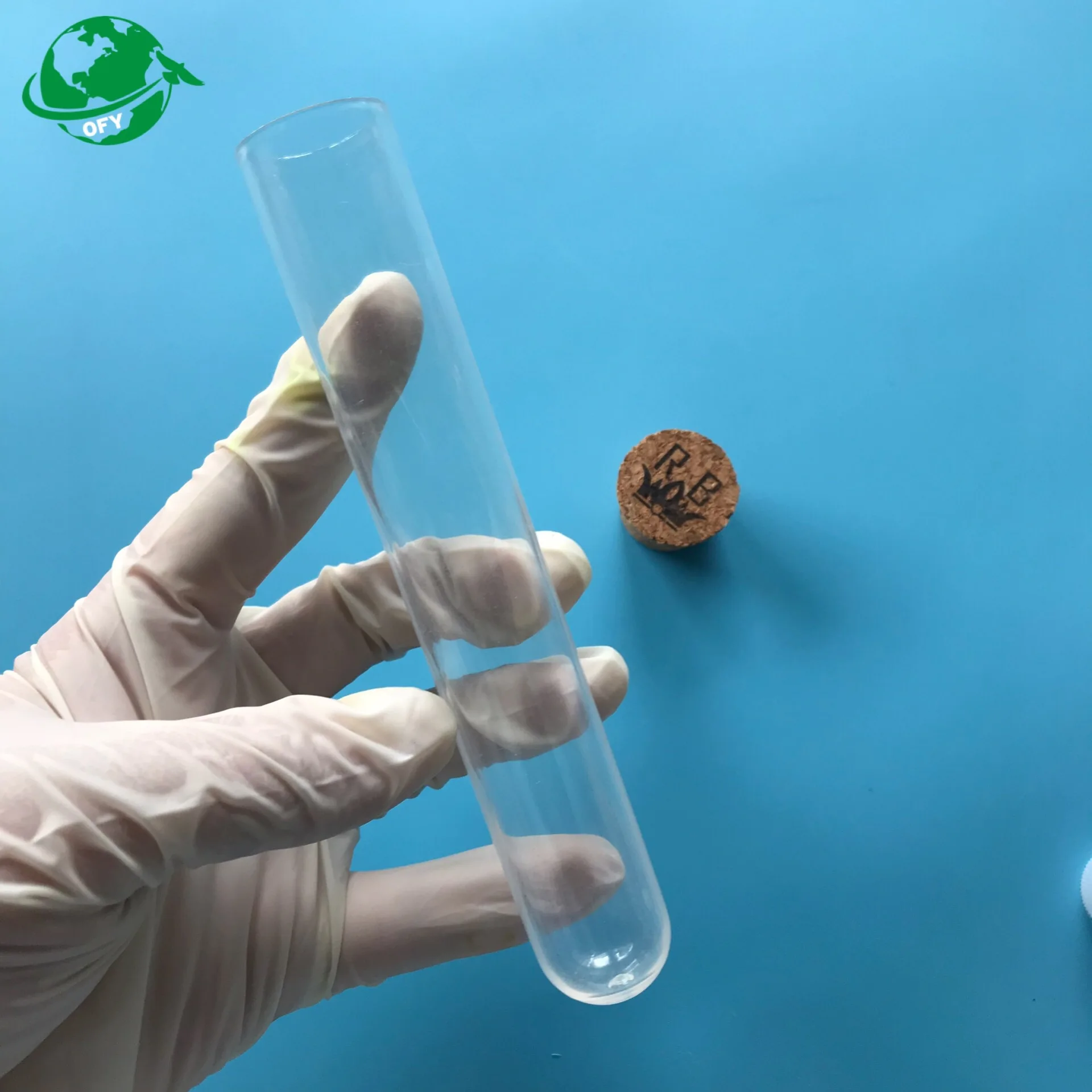 Plastic or glass culture tubes 25 x 150 mm round bottom glass test tube for packaging