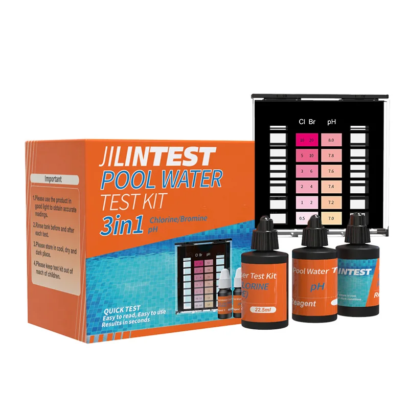 Точный набор для тестирования воды в бассейне-уровень содержания без хлора брома pH | Аксессуары бассейна