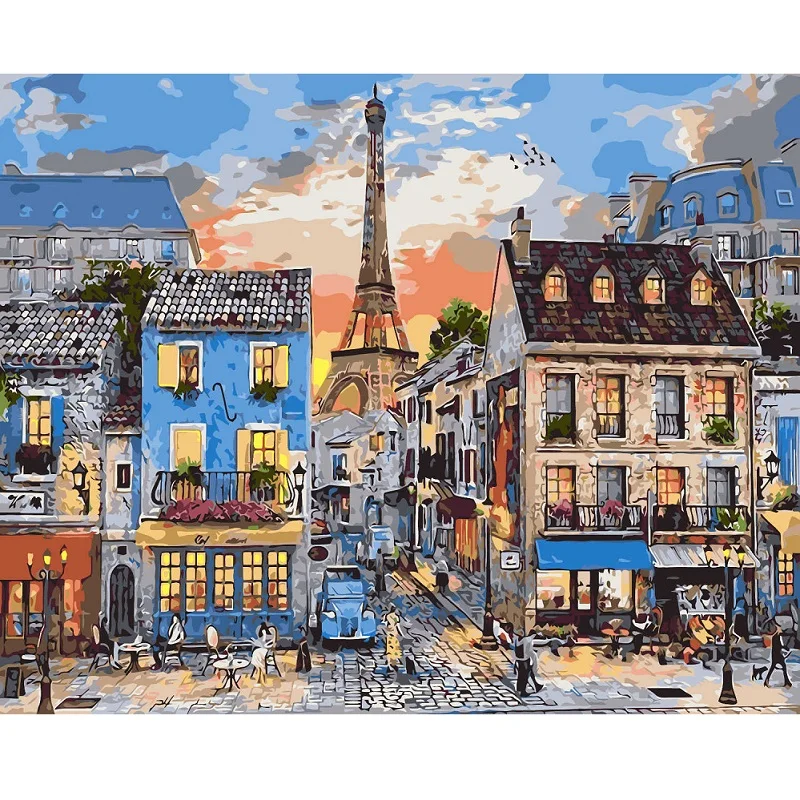 Wholesale Beautiful Scenery Home Accessories Paint By Numbers as Gifts for Friends