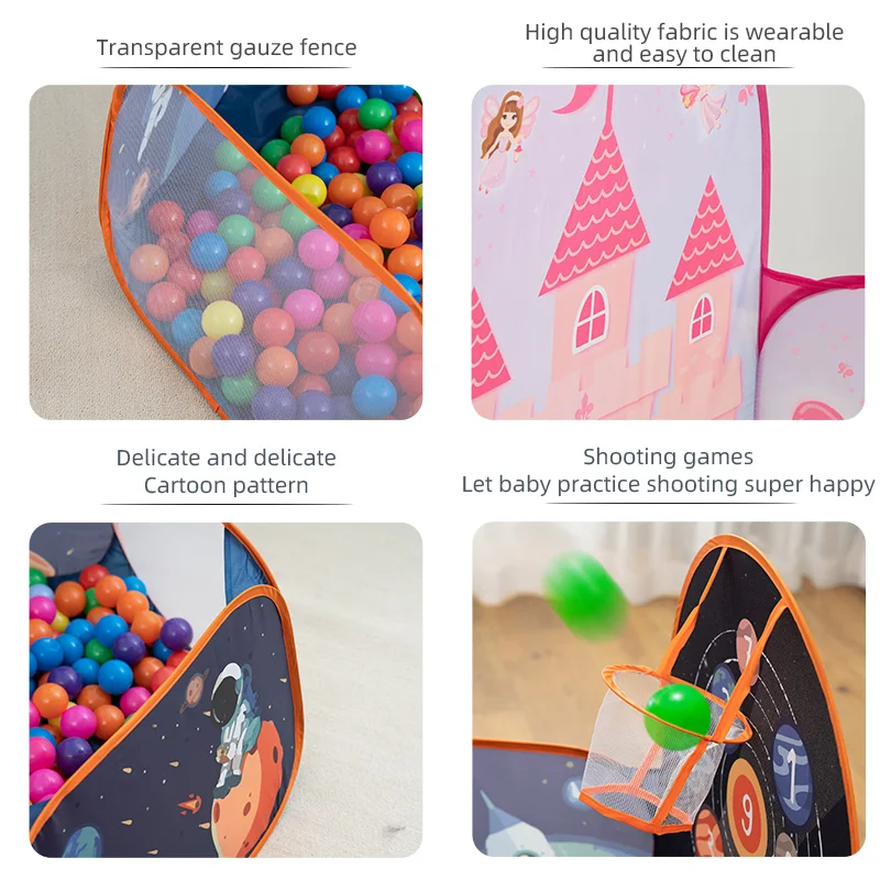Outdoor/ Indoor Children Baby Playpens Safety Tents with Basketry Kids Play Tent Ocean Ball Pool Play Tent for children