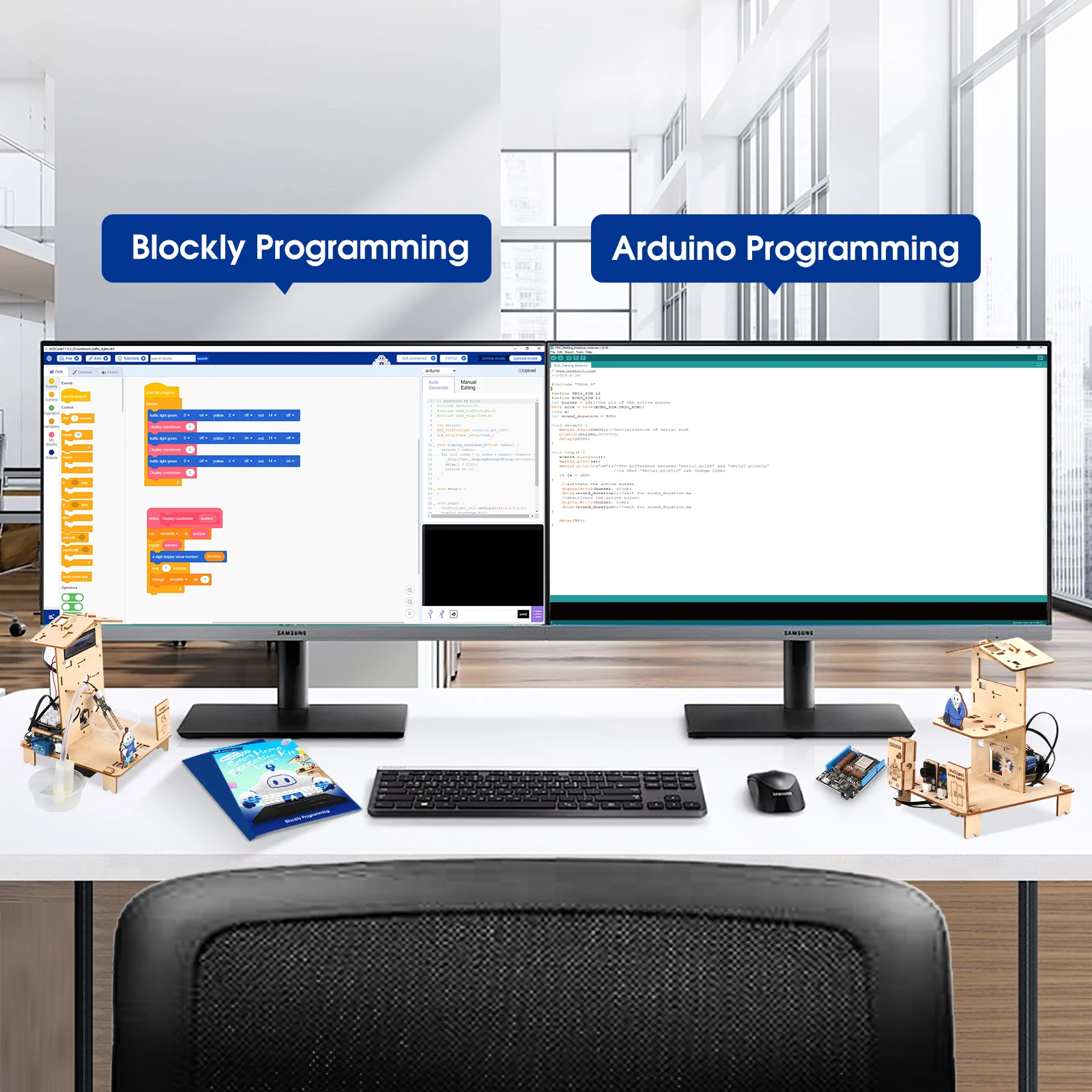 ACEBOTT  ESP32 STEM School Smart Home Kit Education Solution Series with Teaching Resource for Arduino