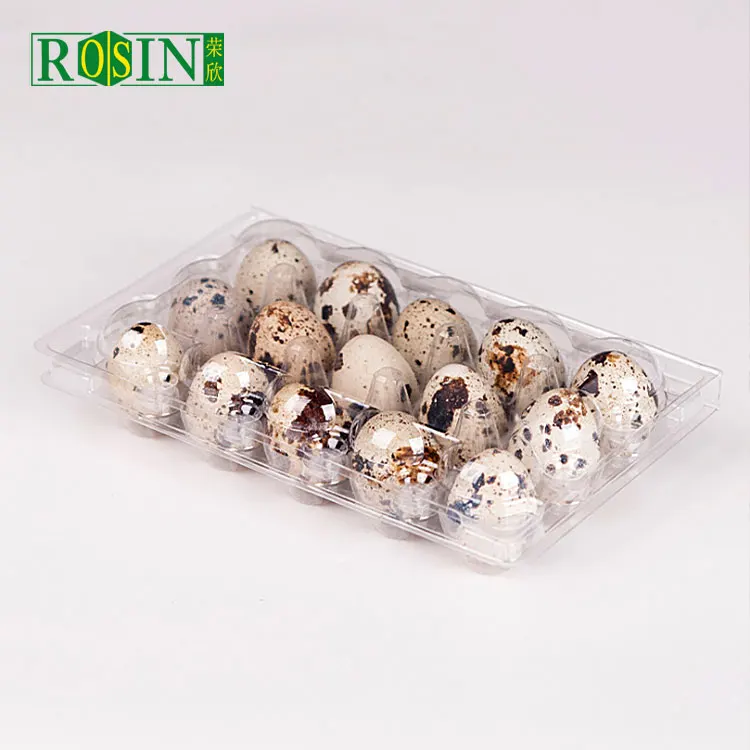 Custom 16.6*10.5*3.9cm Cheap Transparent 15 Holes 18pcs PVC Plastic Blister Quail Eggs Tray With Cover Price Philippines