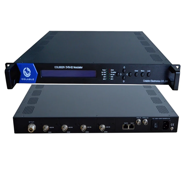 Professional satellite Uplink Modulator Qpsk 8psk 16apsk 32apsk RF Modulator  ASI  Ip to Dvb-s2  Modulator  COL5502N