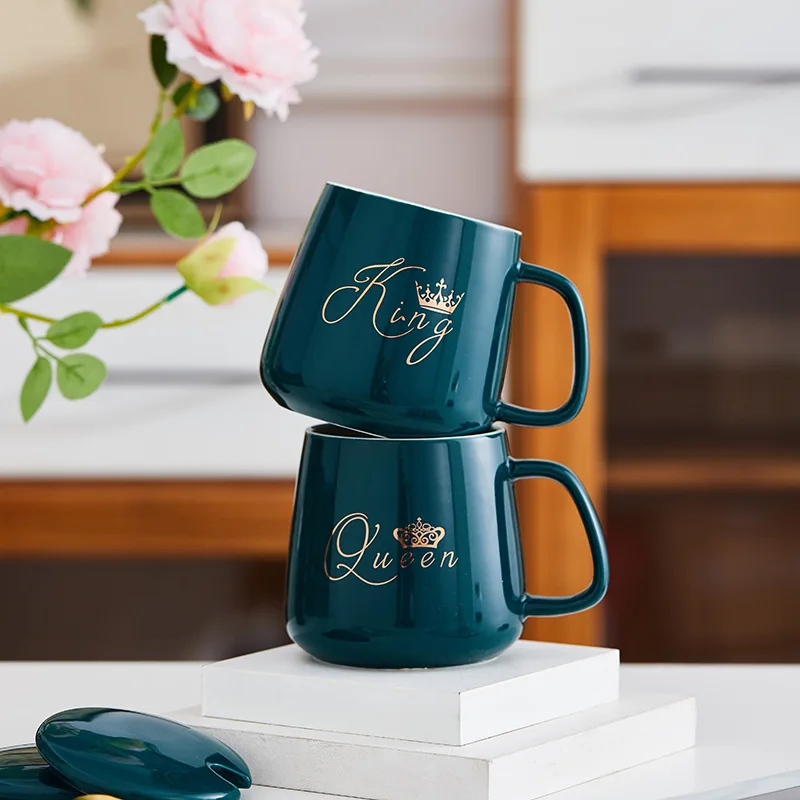 USB custom logo emerald reusable luxury ceramic coffee cups mugs with gift box water heater