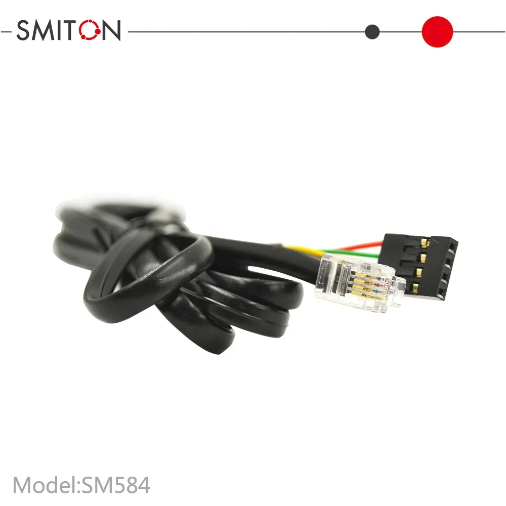 
4FT 5FT 100% Bare Copper 4 Core Phone Cord RJ9 With 4Pin Terminal 