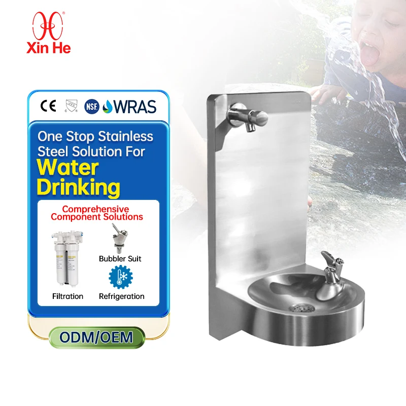Customized Wall Mounted Commercial Public 304 316 Stainless Steel Water Drinking Fountain Outdoor