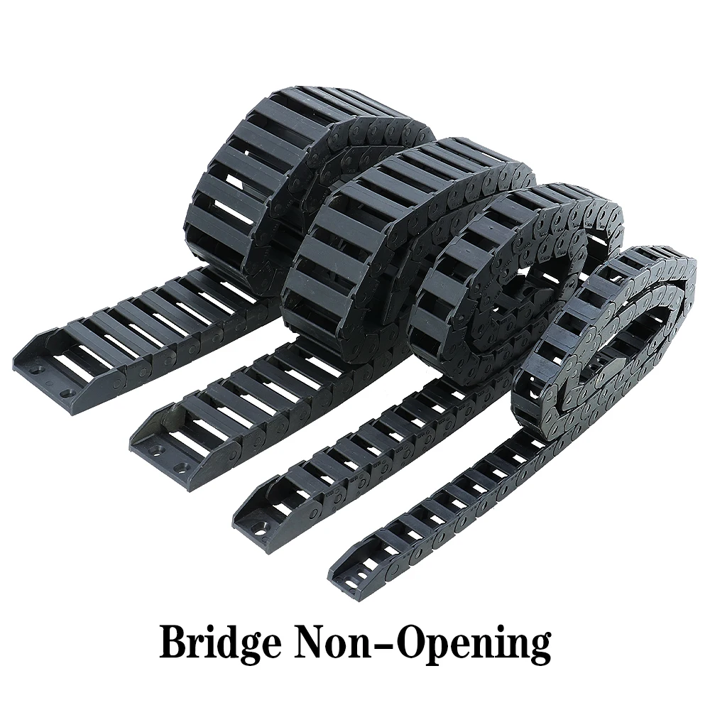 Plastic nylon drag chain reinforced cable trough 18 * 37 bridge machine tool engraving machine threading tank chain track
