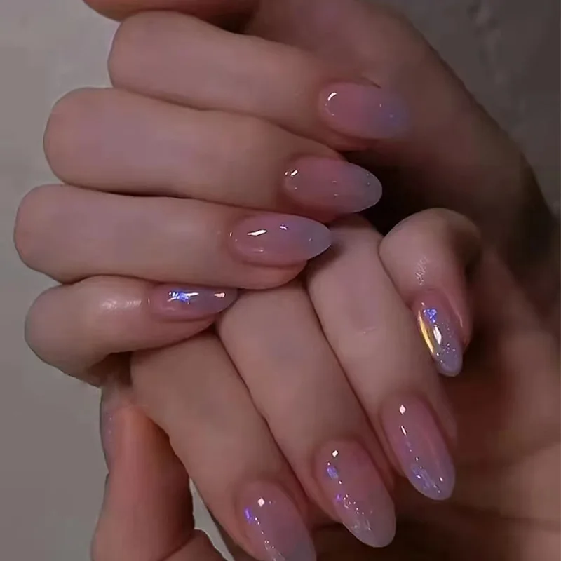 High Quality Luxury Art Nails Supplier False Fake Nails Wholesale Short Square Pink Designer Custom Press On Nails