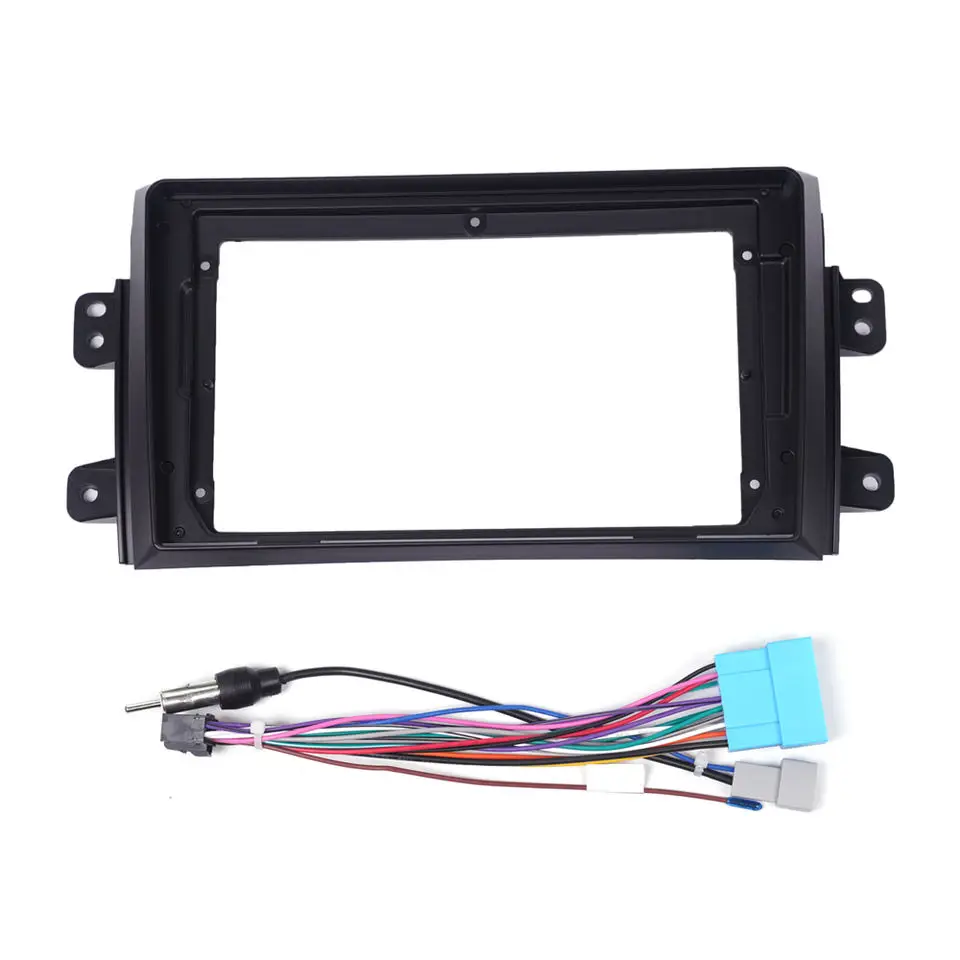 Car GPS Navigation Stereo For SUZUKI SX4 2006-2013 Radio Fascias Panel Frame Fit 2 Din 9 Inch In Dash Headunit Screen Stereo