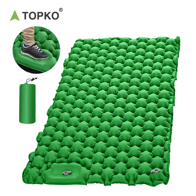 TOPKO outdoor air mattress 40D TPU stitching foot inflatable mattress