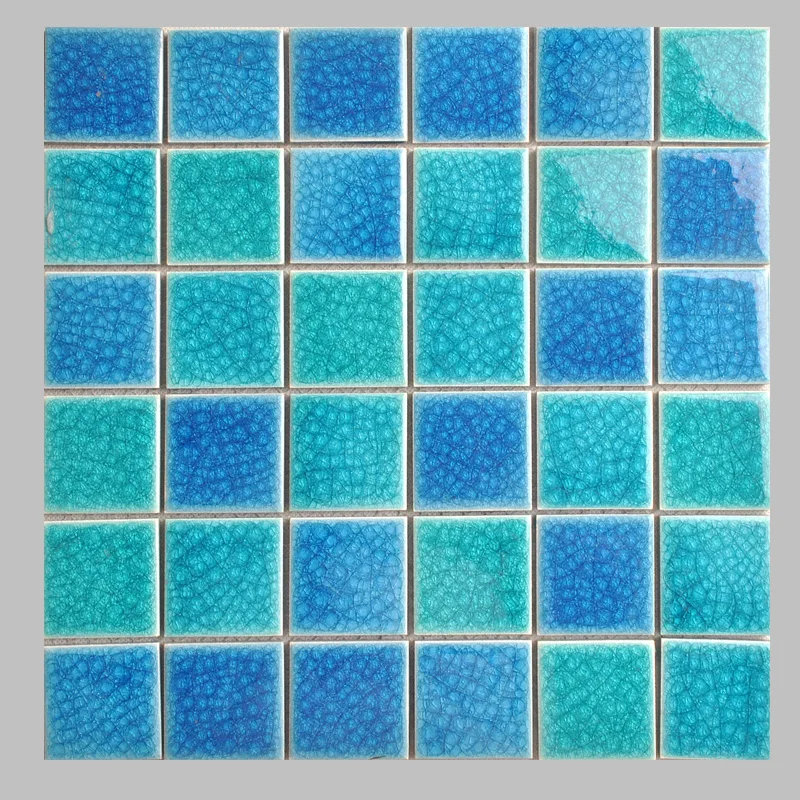 2021 cracked ice glaze blue mosaic pool tile wall tiles price in malaysia