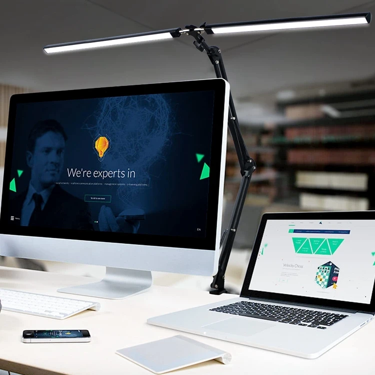 Оптовая продажа регулируемые светодиодные складные европейские Настольные светильники с регулируемой яркостью зажим гибкие настольные лампы для ухода за глазами