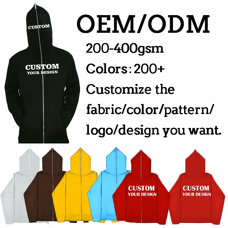 Custom 360Gsm Fleece Double Zipper Sun Faded Zip Up Hoodie Blank Unisex Drop Shoulder Vintage Acid Wash Zip Hoodie For Men