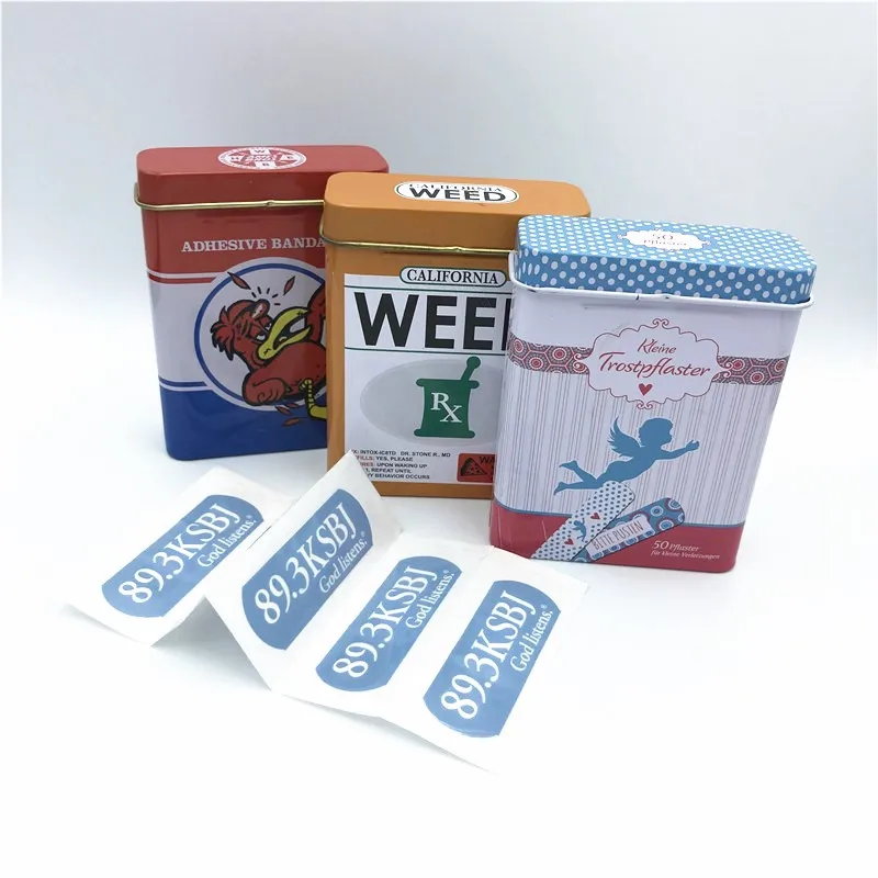 Customize Kids Cartoon Box Waterproof Band Aids Colored Printed bandaid custom