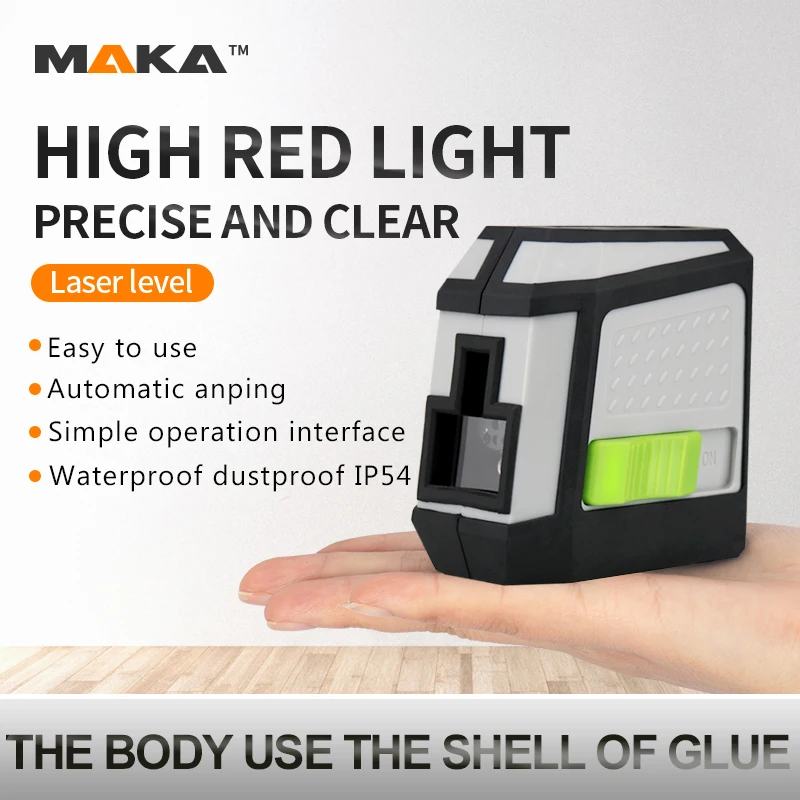  Лазерный 3d уровень MAKA зеленый поперечный