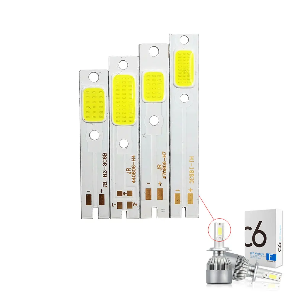 Cooleeon H1 H3 H4 H7 For C6 Series Car Blulbs Cold White 15W Auto Truck Headlight COB Chip LED Light Headlamp COB