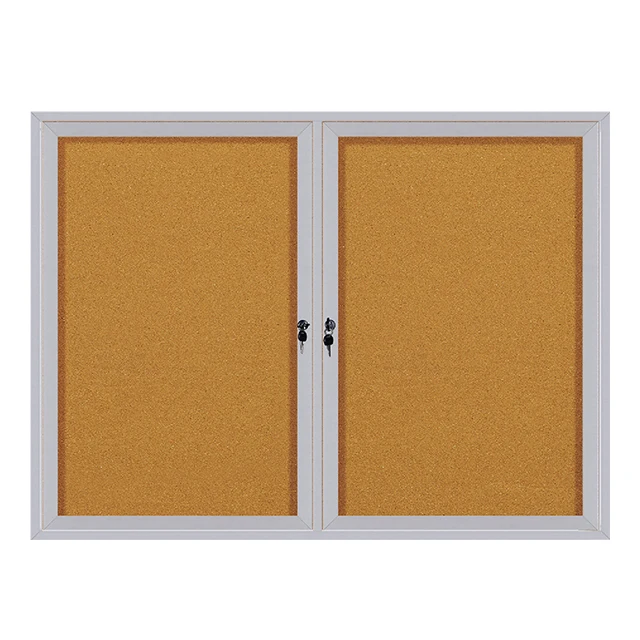 Showcase Cork Board Standard Size Notice Bulletin board With Glass Door For Office