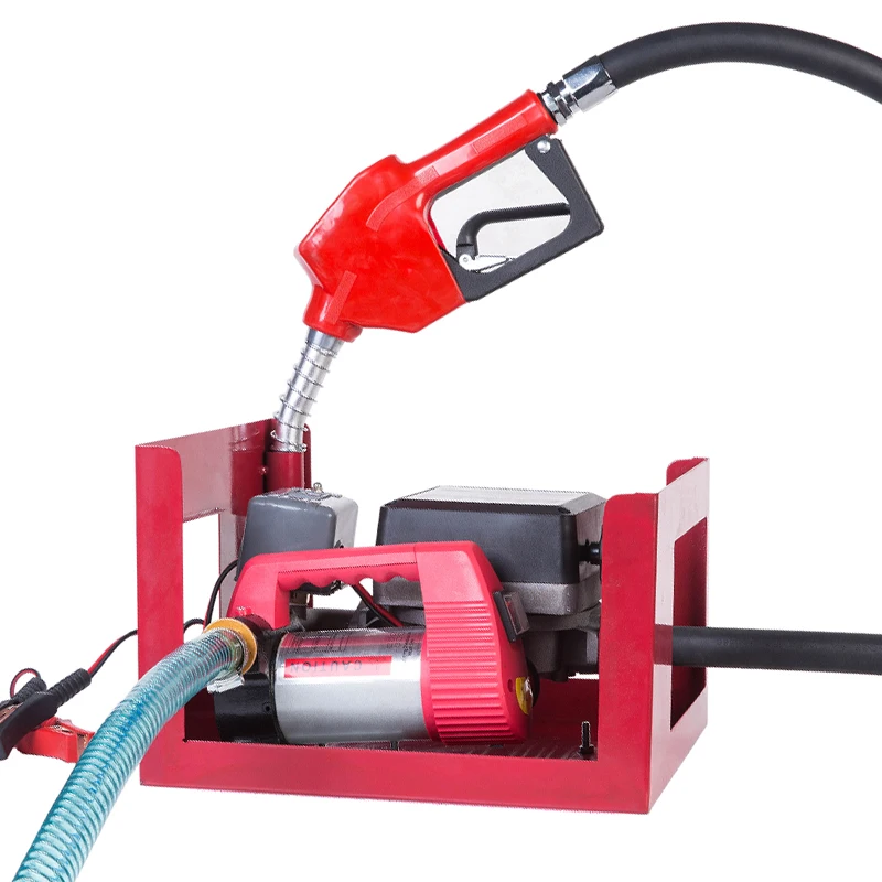 24v mini diesel kerosene pump assembly with nozzle flowmeter hoses