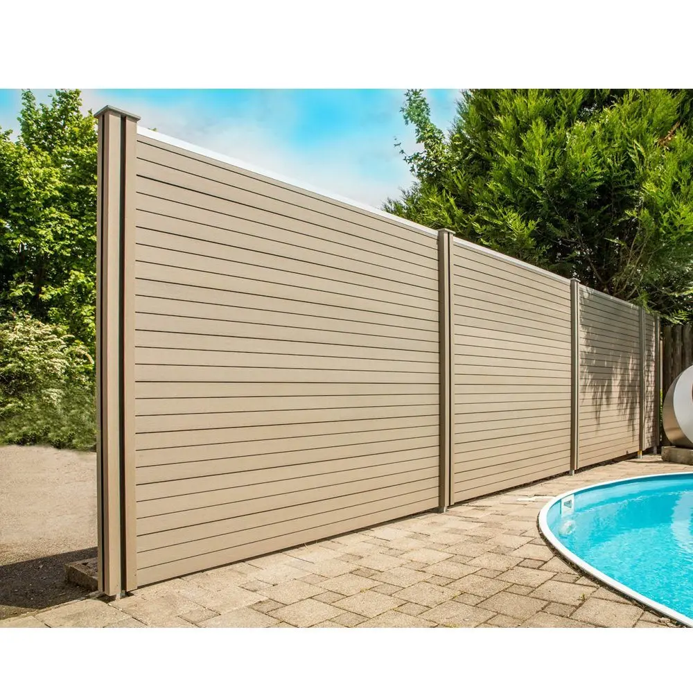 LANDING Modern Decorative Aluminium WPC Plastic Veranda Wood Composite Fencing Prices