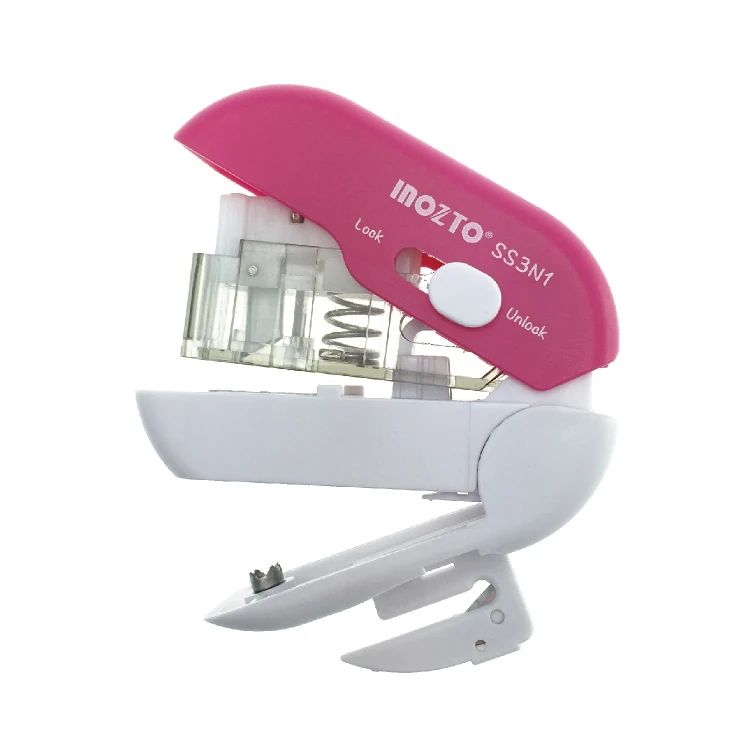 High Quality SS-3N1 Model Portable Mini Multifunction Exquisite Hand stapler Custom Picture Jumbo Round Manual 4 Sheets