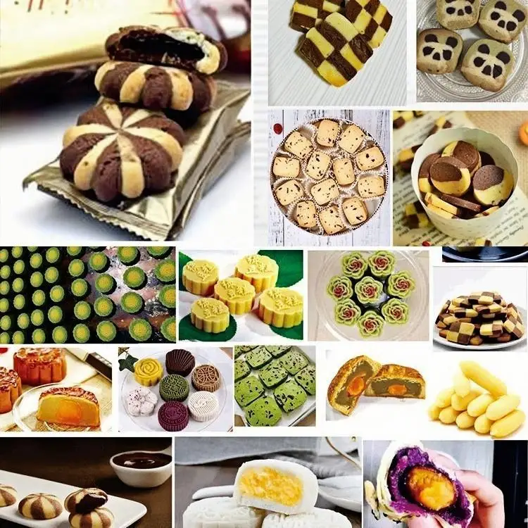 Sweet Mochi Fully Automatic Ice Cream Double Color Cookie Press Flour Mini Churros Tamale Falafel Machine