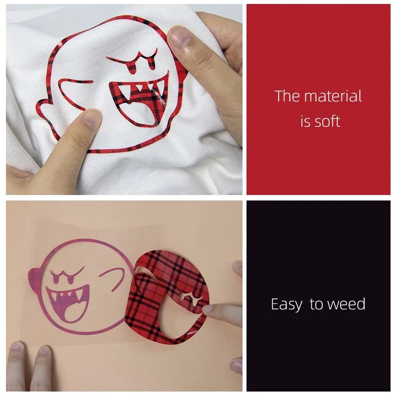 Wholesale 30cm 12 inches green halloween htv heat transfer flex vinyl pack sticker printing birthday