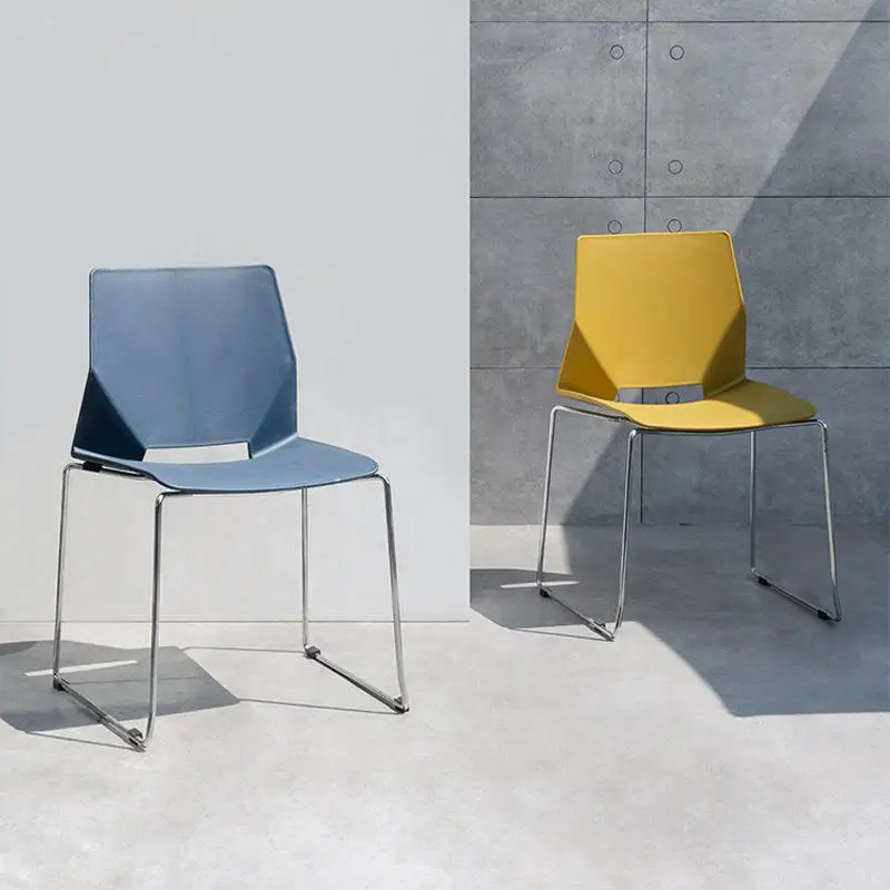 Low Price Modern Stackable Meeting Room Furniture Reliable Back Plastic Metal Leg Office Meeting Chair