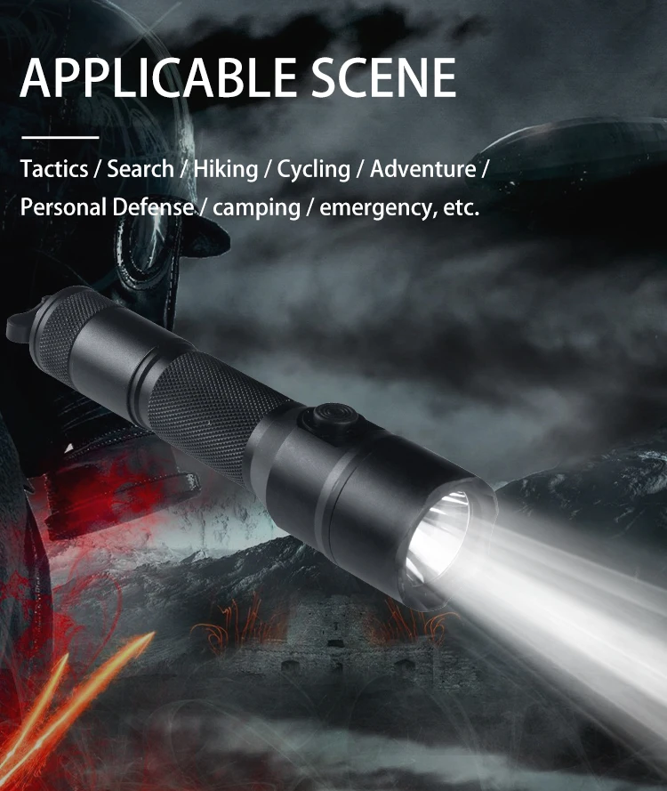 Hot Sale High Quality Brightest SSt-40 Waterproof Tactical Flashlight For Self Defensive