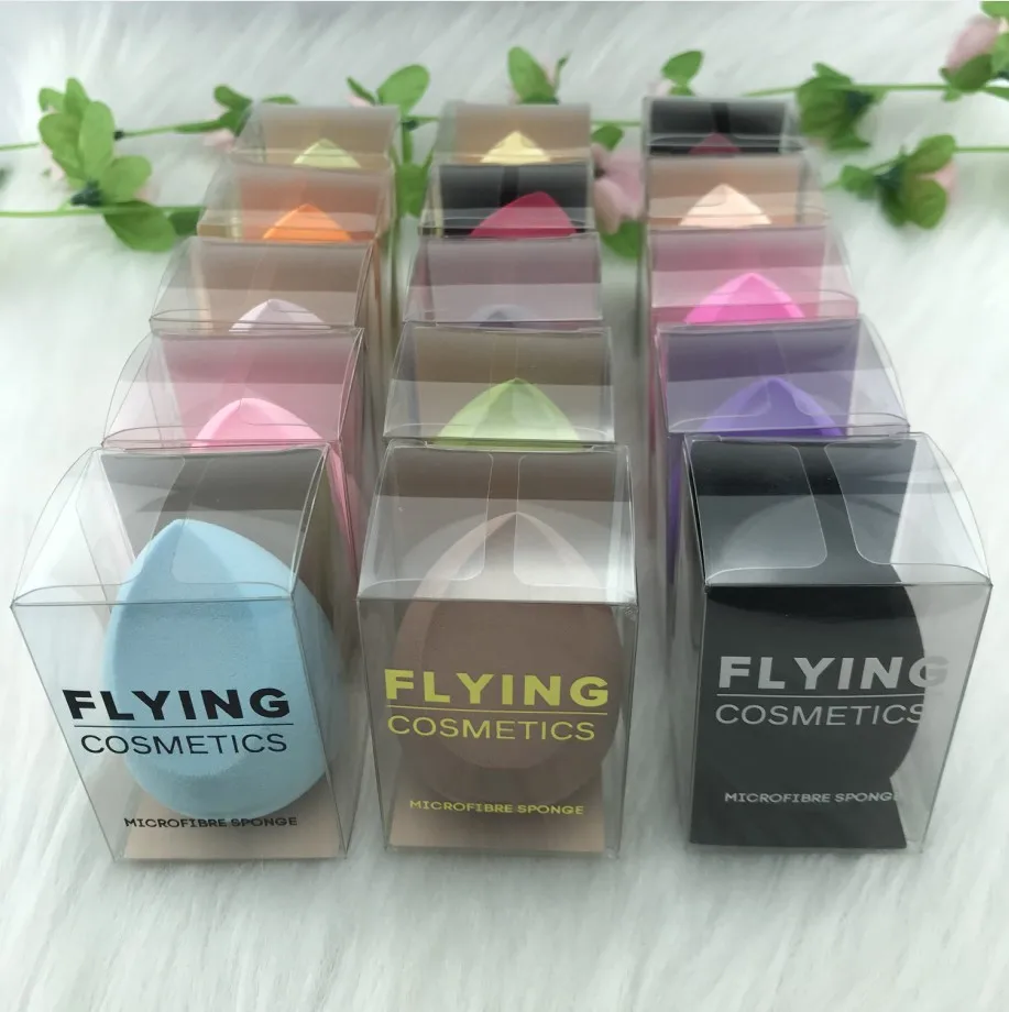 2024 Beauty TrendsPrivate Label hydrophilic Makeup Sponge Case Folding Packaging Box Plastic Clear PVC/PET Box Cosmetic Blender