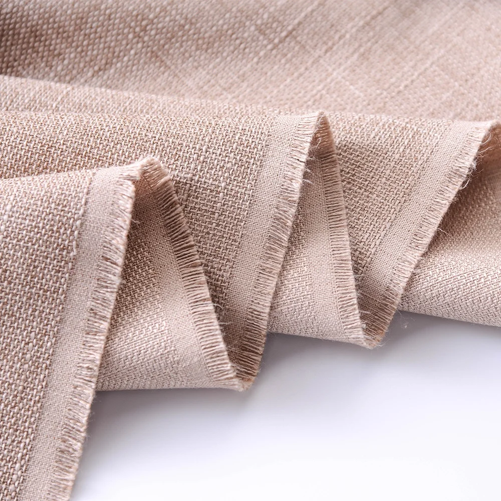 Manufacturer Polyester Poly Blend Linen Upholstery Fabric