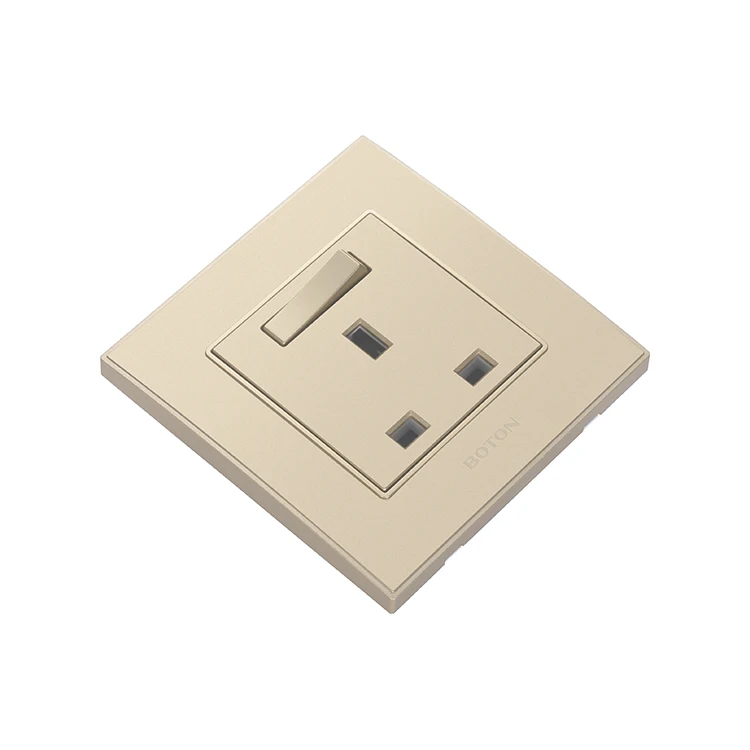 Британская стандартная однофазная двухполюсная настенная розетка 13A